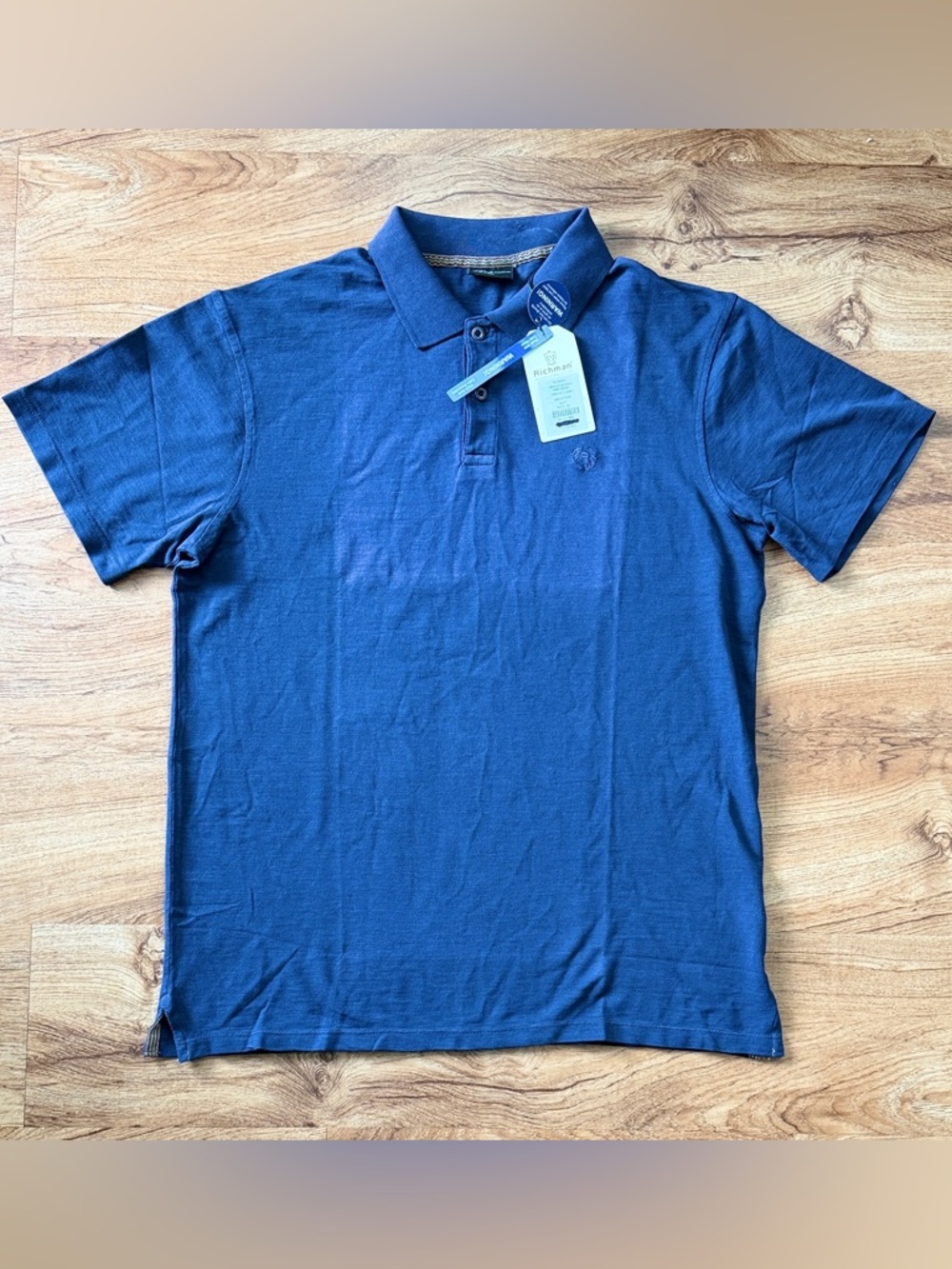 Richman Bros Collection Men Burgundy Polo Golf Shirt XL Embroidered Logo